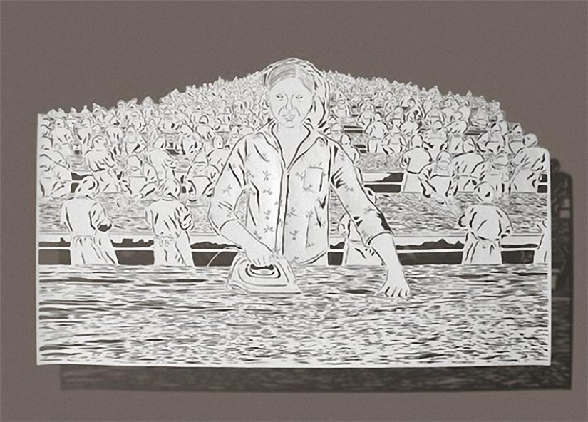 Paintings from a sheet of paper Paintings from a sheet of paper