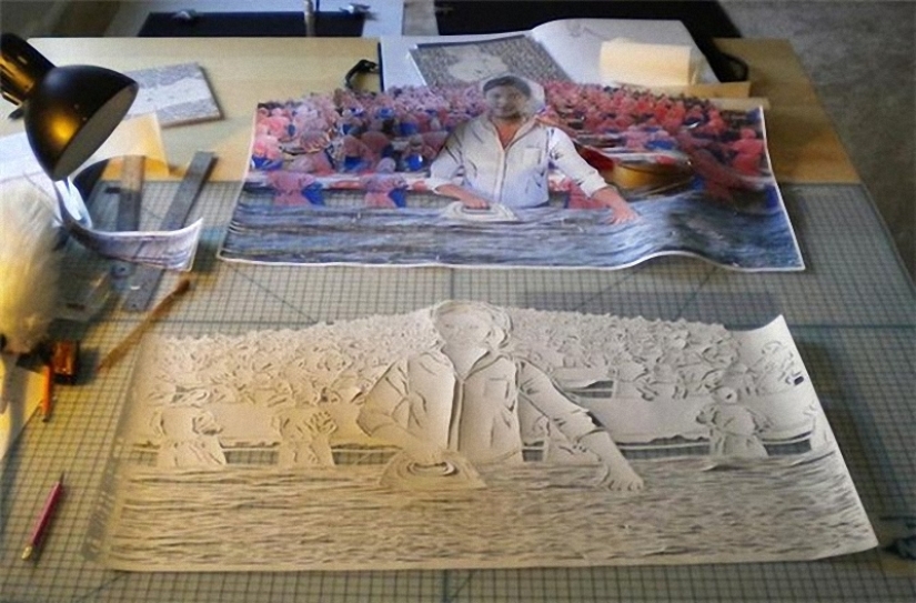 Paintings from a sheet of paper Paintings from a sheet of paper