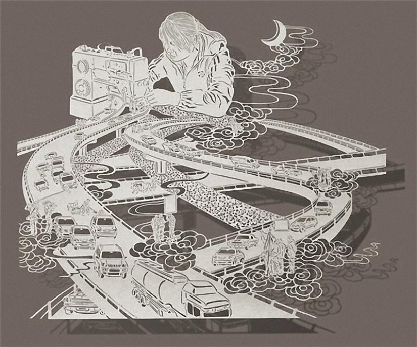 Paintings from a sheet of paper Paintings from a sheet of paper