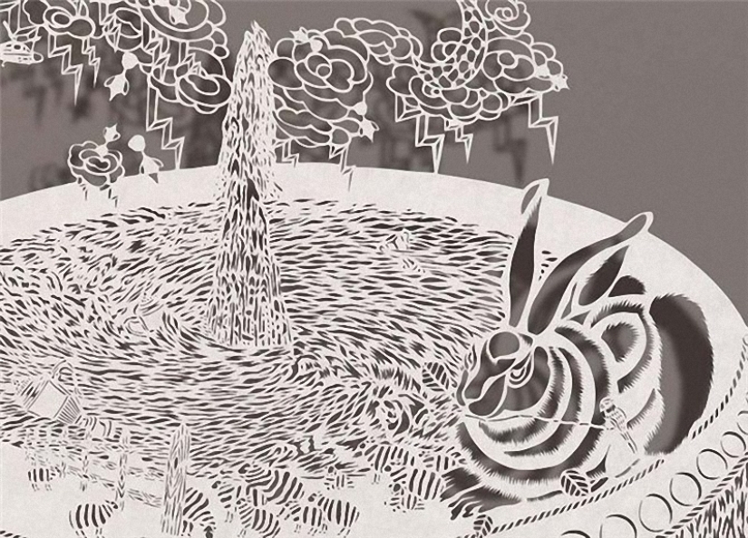 Paintings from a sheet of paper Paintings from a sheet of paper