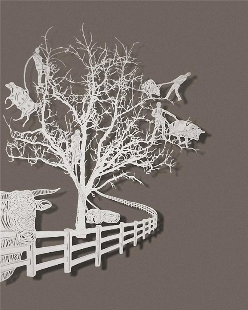 Paintings from a sheet of paper Paintings from a sheet of paper