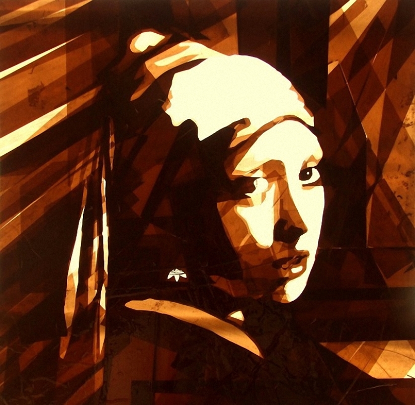 Paintings made of scotch tape