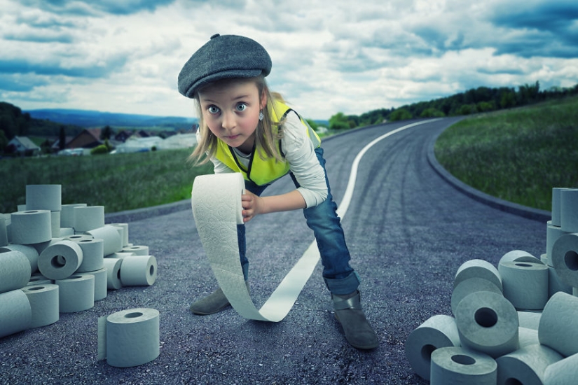 Papá creativo crea fantásticas manipulaciones fotográficas con sus hijos