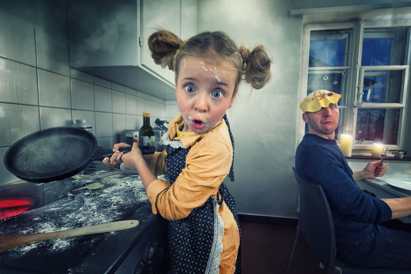 Papá creativo crea fantásticas manipulaciones fotográficas con sus hijos