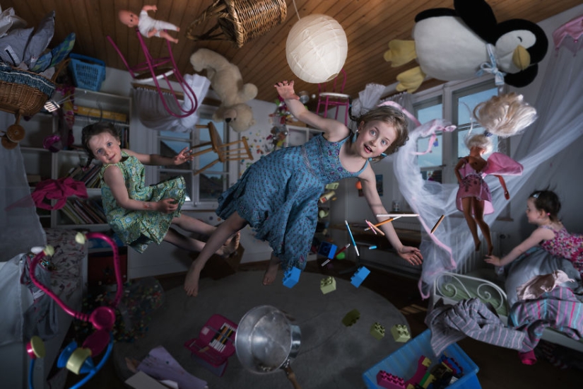 Papá creativo crea fantásticas manipulaciones fotográficas con sus hijos