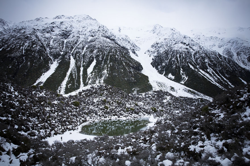 País de las maravillas de invierno en Nueva Zelanda