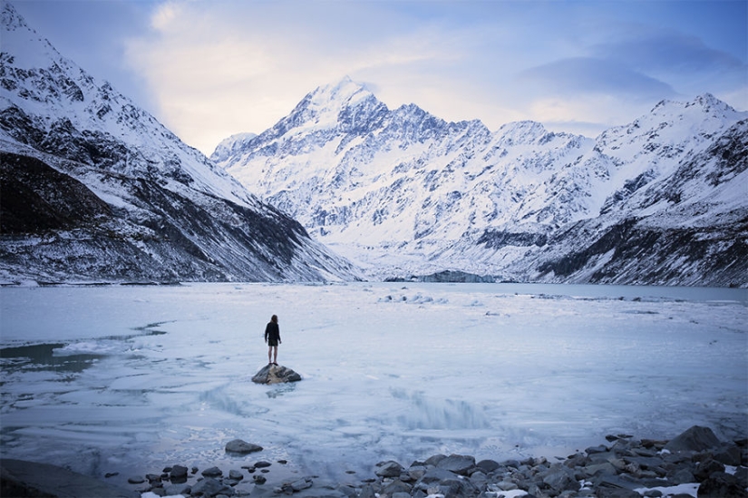 País de las maravillas de invierno en Nueva Zelanda
