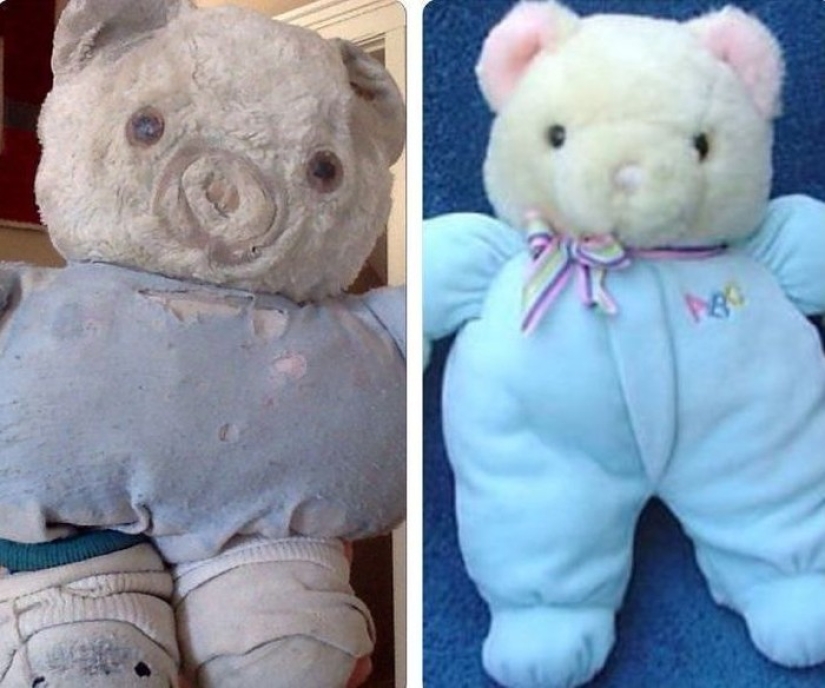 Pasado vs presente: juguetes idénticos con una diferencia de edad de más de 25 años Pasado vs presente: juguetes idénticos con una diferencia de edad de más de 25 años