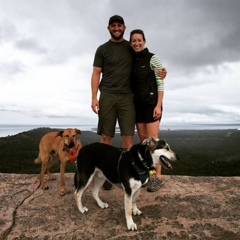 "Pay for gas, not rent": A couple quit their jobs to travel around the US, living in a tiny trailer "Pay for gas, not rent": A couple quit their jobs to travel around the US, living in a tiny trailer