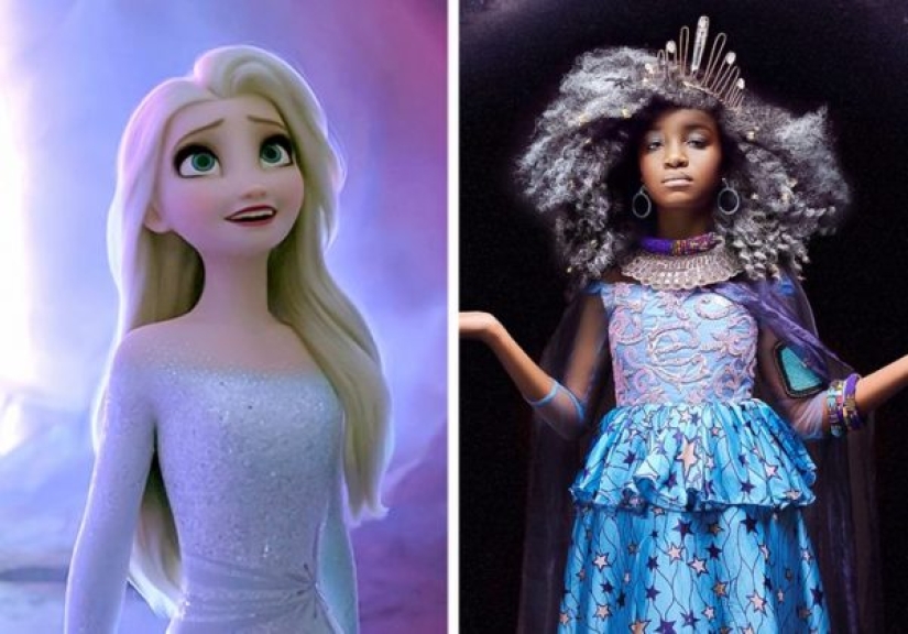 Photographers teamed up with a hairdresser to create 14 photos of black women as Disney princesses