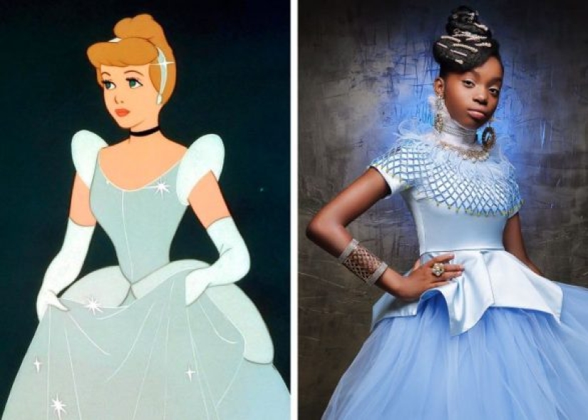 Photographers teamed up with a hairdresser to create 14 photos of black women as Disney princesses