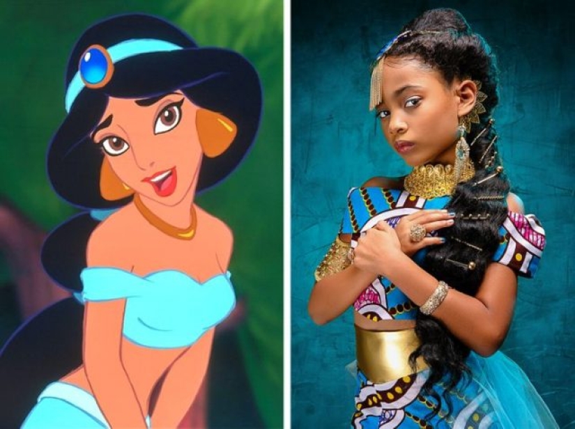 Photographers teamed up with a hairdresser to create 14 photos of black women as Disney princesses