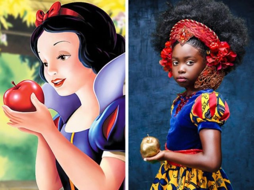 Photographers teamed up with a hairdresser to create 14 photos of black women as Disney princesses