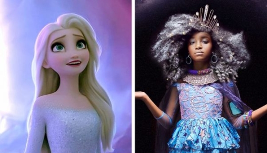 Photographers teamed up with a hairdresser to create 14 photos of black women as Disney princesses Photographers teamed up with a hairdresser to create 14 photos of black women as Disney princesses