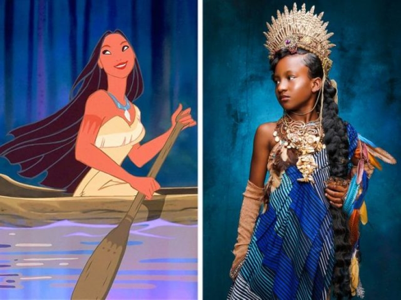 Photographers teamed up with a hairdresser to create 14 photos of black women as Disney princesses