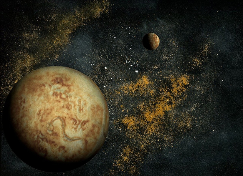 Photos of space that actually depict food