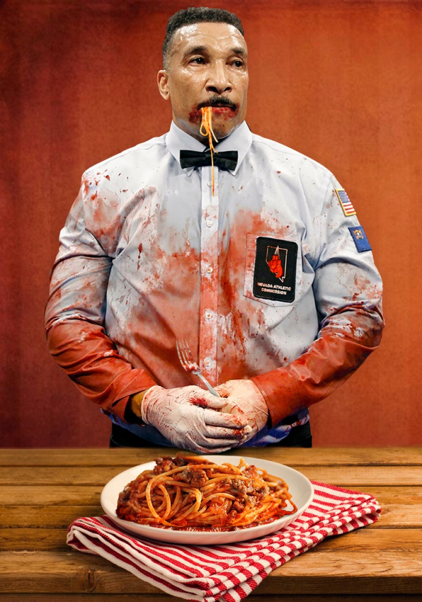 Photoshop battle: the judge after the "bloody" boxing match