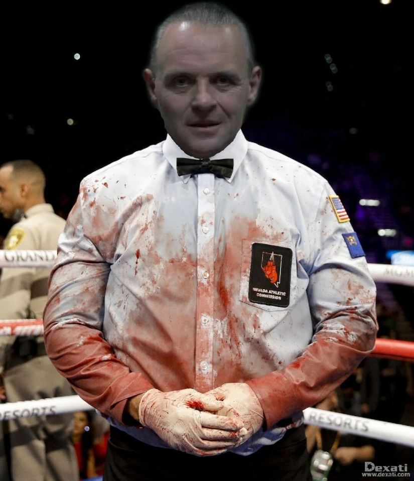 Photoshop battle: the judge after the "bloody" boxing match