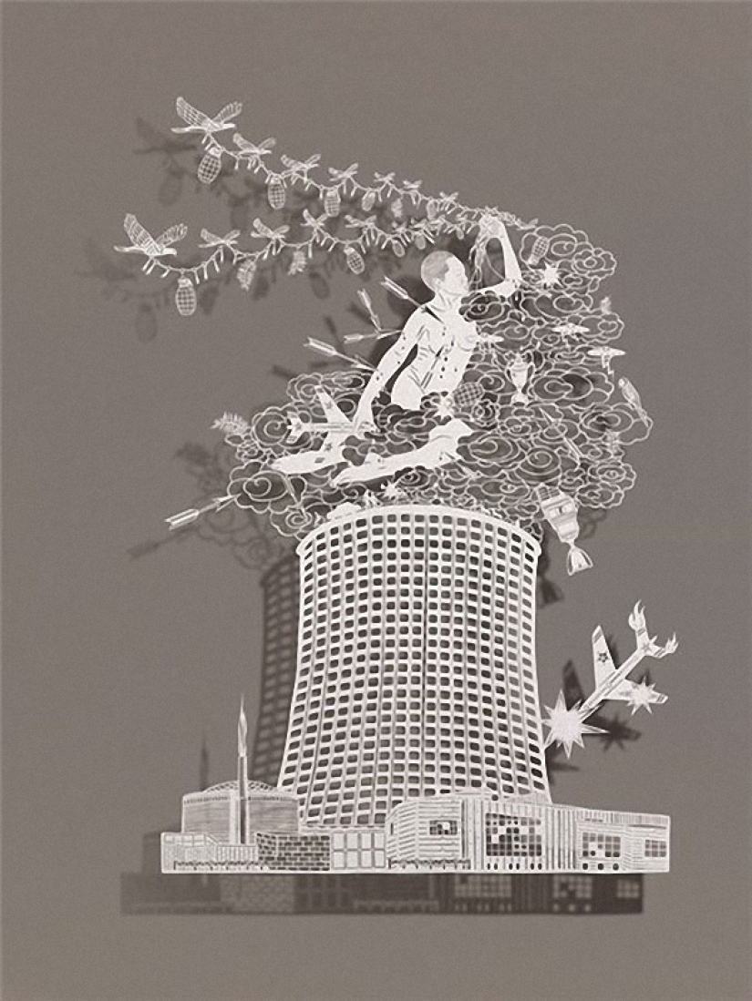 Pinturas de una hoja de papel