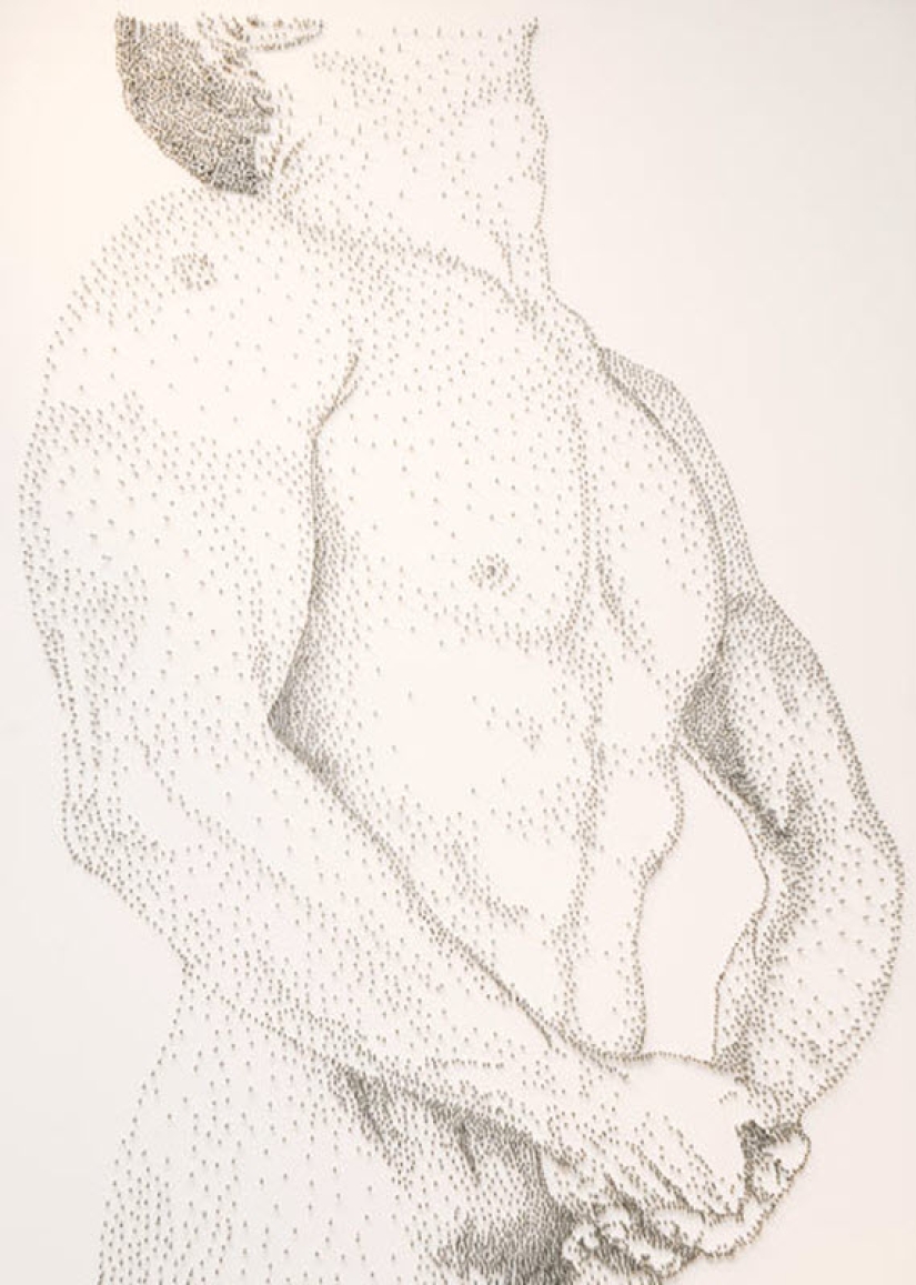 Pinturas hechas de clavos