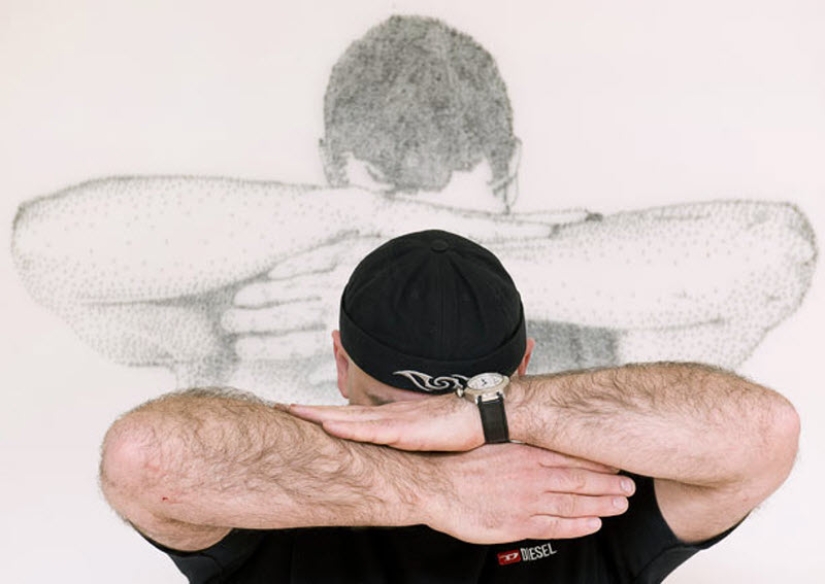 Pinturas hechas de clavos