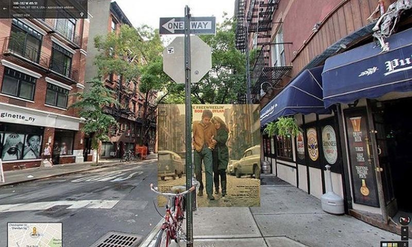 Portadas de álbumes de música en Google Street View