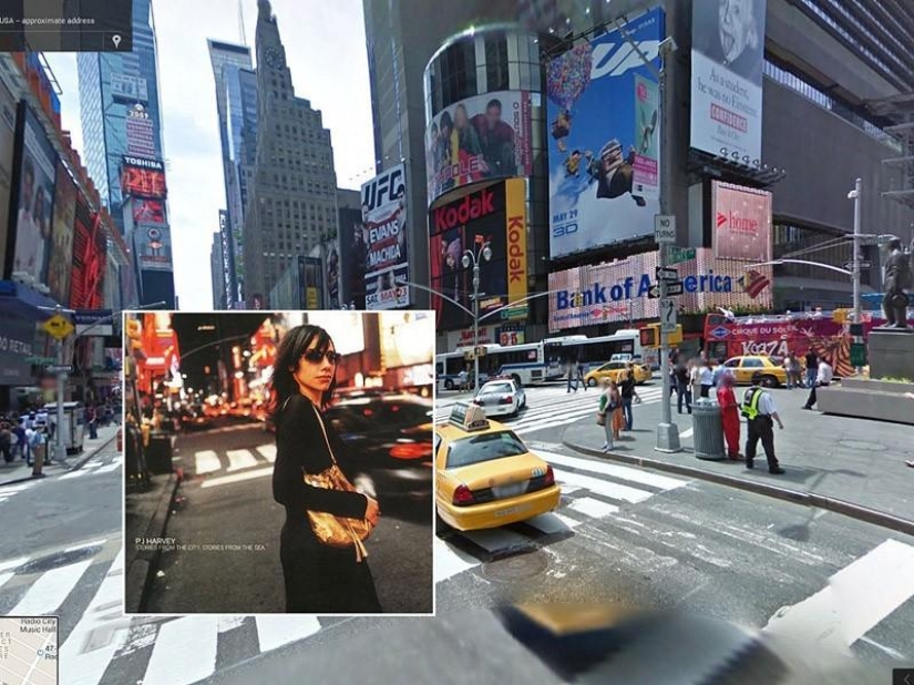 Portadas de álbumes de música en Google Street View