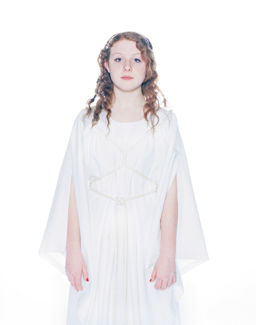 Portraits of girls from the Order of the "Daughters of Job", the most closed near-Masonic youth organization