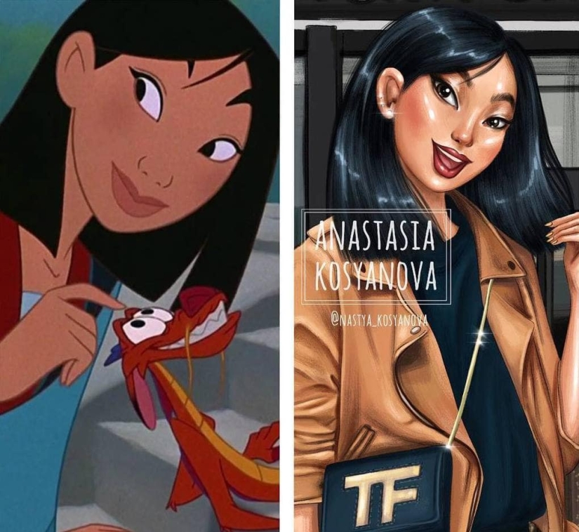 Princesas de Disney vestidas de una manera moderna