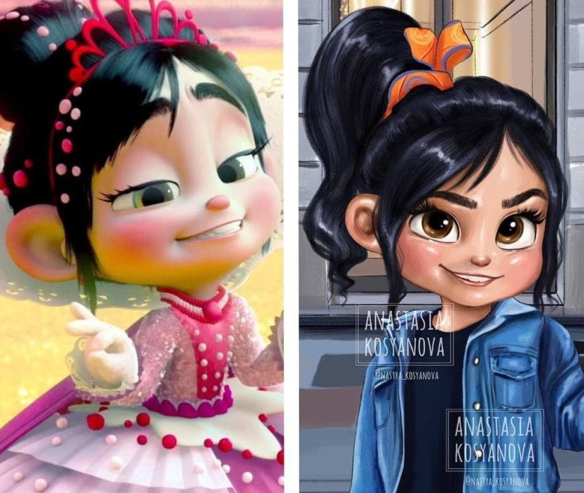 Princesas de Disney vestidas de una manera moderna