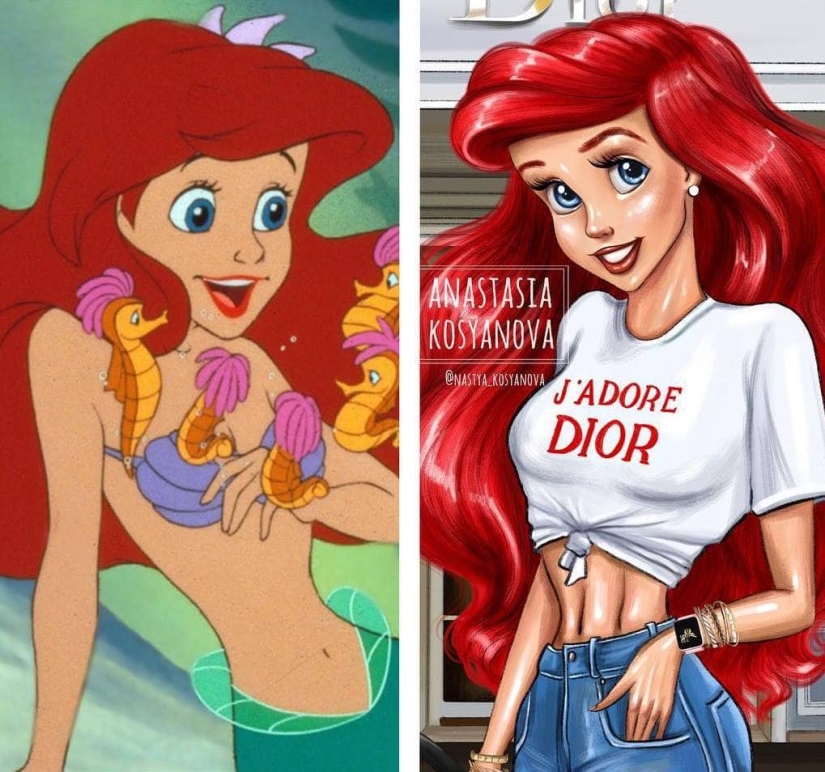 Princesas de Disney vestidas de una manera moderna