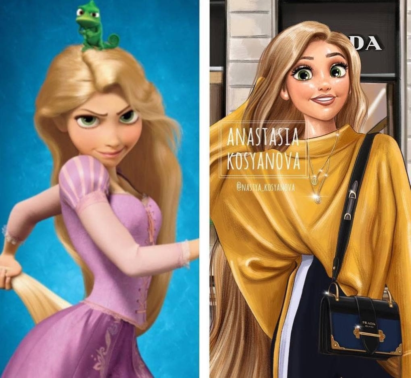 Princesas de Disney vestidas de una manera moderna