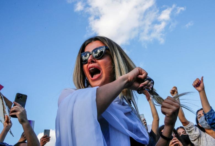 Protesters rally around the world over the death of Mahsa Amini