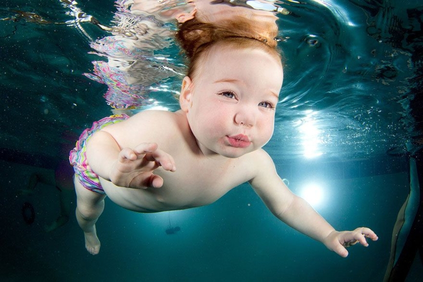 Proyecto fotográfico encantador-niños bajo el agua