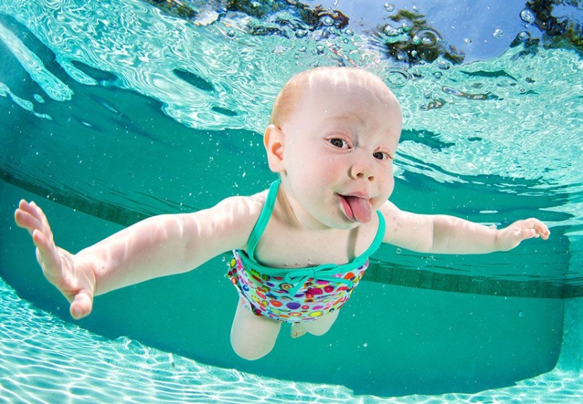 Proyecto fotográfico encantador-niños bajo el agua