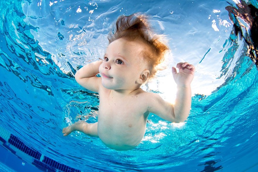 Proyecto fotográfico encantador-niños bajo el agua