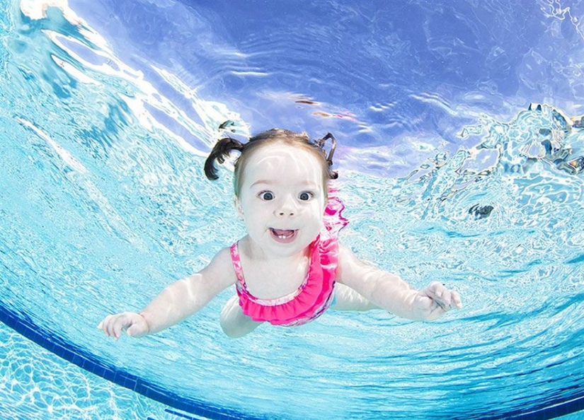 Proyecto fotográfico encantador-niños bajo el agua