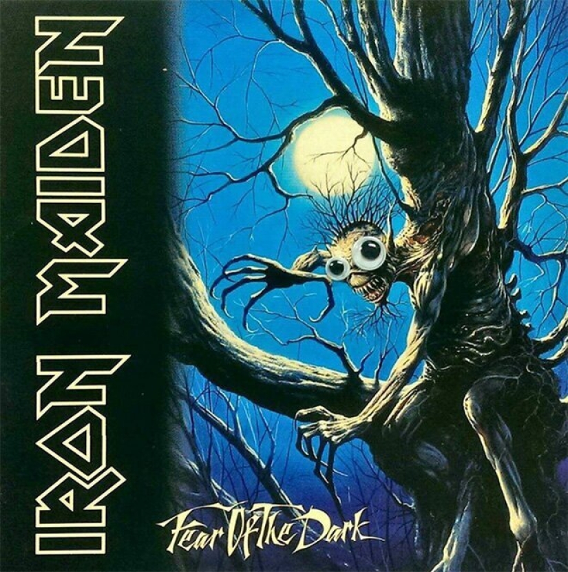 Qué sucede si pones los ojos temblorosos en las cubiertas de las bandas de metal