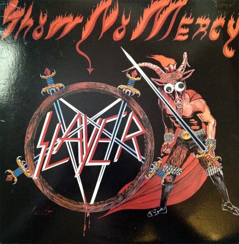 Qué sucede si pones los ojos temblorosos en las cubiertas de las bandas de metal