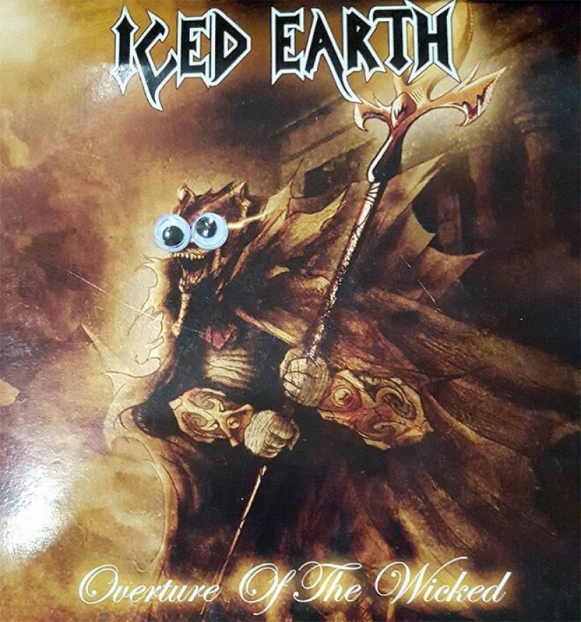 Qué sucede si pones los ojos temblorosos en las cubiertas de las bandas de metal