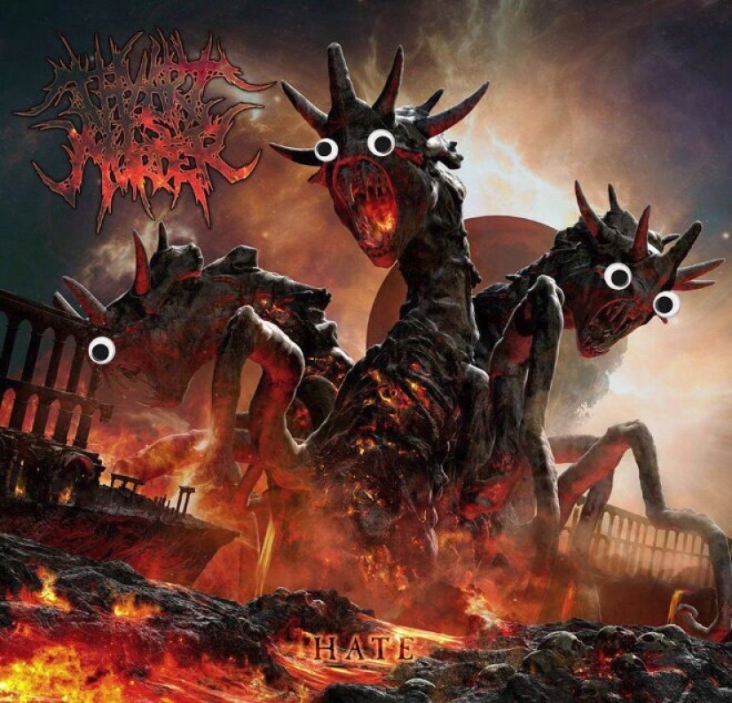 Qué sucede si pones los ojos temblorosos en las cubiertas de las bandas de metal