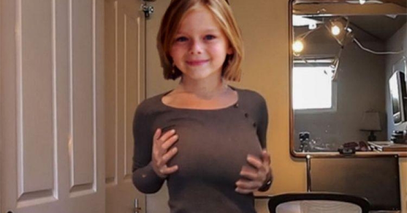 ¡Órale! niña de 7 años tiene un busto de Hollywood
