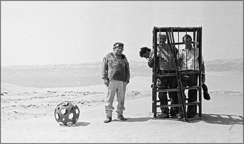 Rare footage from the filming of Soviet films