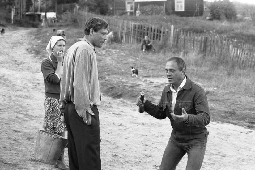 Rare footage from the filming of Soviet films