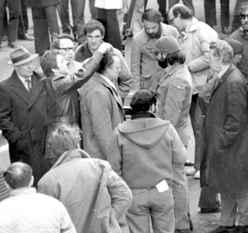 Rare footage from the filming of Soviet films