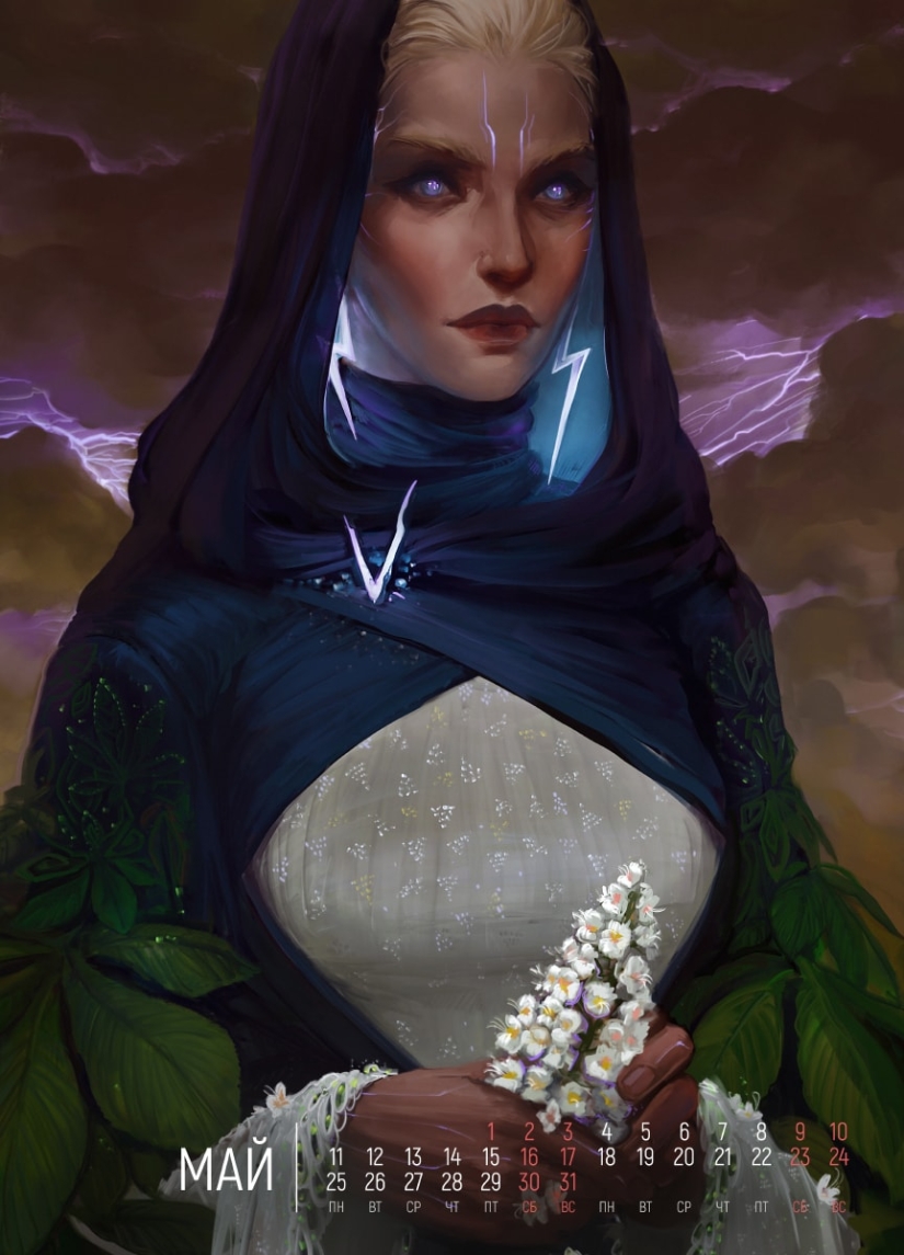 Revived months: an artist from Russia drew a calendar with girls-the seasons