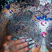 Rhinestones and glitter: beauties at the Coachella Festival continue to shine topless