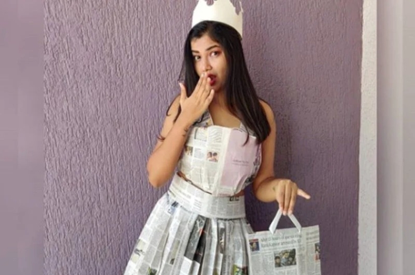 Ropa de cuarentena: Los usuarios de Instagram hacen vestidos con bolsos Ropa de cuarentena: Los usuarios de Instagram hacen vestidos con bolsos