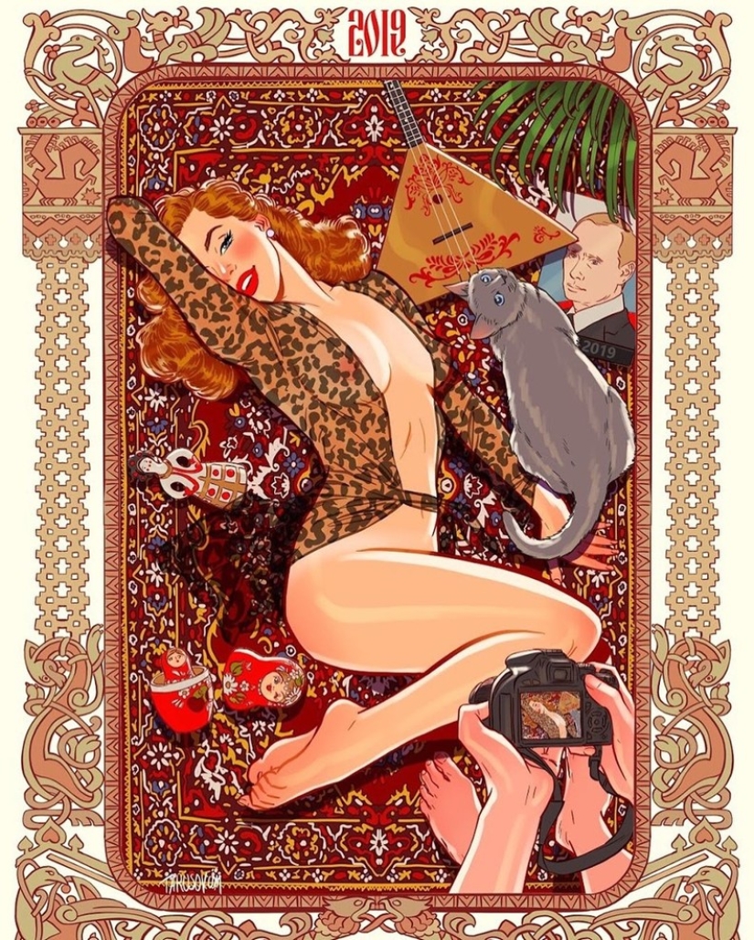 "Russia of the future — 2019": calendar with girls from pin-up master Andrey Tarusov "Russia of the future — 2019": calendar with girls from pin-up master Andrey Tarusov