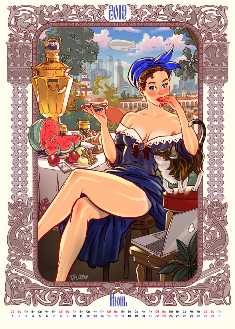 "Russia of the future — 2019": calendar with girls from pin-up master Andrey Tarusov "Russia of the future — 2019": calendar with girls from pin-up master Andrey Tarusov